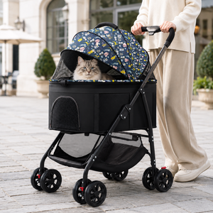 <span class=keywords><strong>Poussette</strong></span> pliable <span class=keywords><strong>pour</strong></span> animaux de compagnie avec cabine détachable, roues EVA, verrou de sécurité, grand panier de rangement, marque privée, vente en gros - Product Image 6