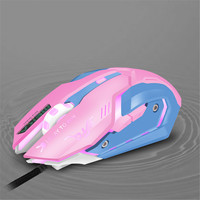 Souris de jeu filaire USB rechargeable pour PC, thème Halloween, D.Va & Reaper Genji, pour le gaming et le bureau