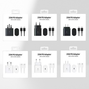 Original PD 25W <span class=keywords><strong>USB</strong></span> tipo <span class=keywords><strong>C</strong></span> cargador súper rápido adaptador de corriente de pared juego de cables de datos de carga rápida para Samsung S25 S24 S23 - Product Image 3