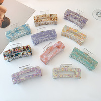 Griffes de cheveux en feuille d'acétate de 10.5cm couleur bonbon pour filles élégant accessoire de cheveux d'été avec pince simple
