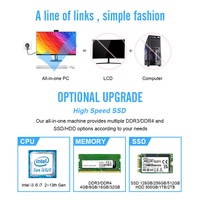 Computadora Monobloque de 27 Pulgadas, Todo en Uno, RAM DDR4, Configuración para Juegos y Juego Completo, Mejor PC Todo en Uno para Juegos, Kiosco