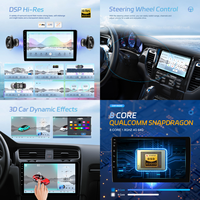 Autoradio stéréo Android Podofo 7''/9''/10'' 8 cœurs Qualcomm, écran IPS 4+64G, CarPlay/Android Auto, GPS, WiFi, FM, DSP, ventilateur de refroidissement