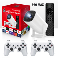 Projecteur de jeu 2 en 1, 1080P, portable, 300 lumens, 4-5 heures d'autonomie de la batterie, manettes de jeu sans fil 2.4G, système Android, home cinéma