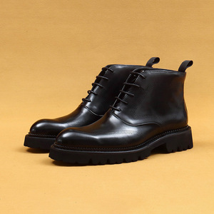 2025 New Genuine Leather <b>for</b> Boot Ankle Boots <b>for</b> <b>Men</b> Washable Goodyear Handcrafted Retro Fashion Amekaki Workwear Lace-Up - Product Image 4