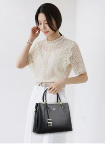 กระเป๋าสะพายข้างดีไซน์ใหม่ทันสมัย คุณภาพสูง หนัง PU กระเป๋าสะพายไหล่ กระเป๋าถือลำลองสุดหรูสำหรับผู้หญิง - Product Image 6