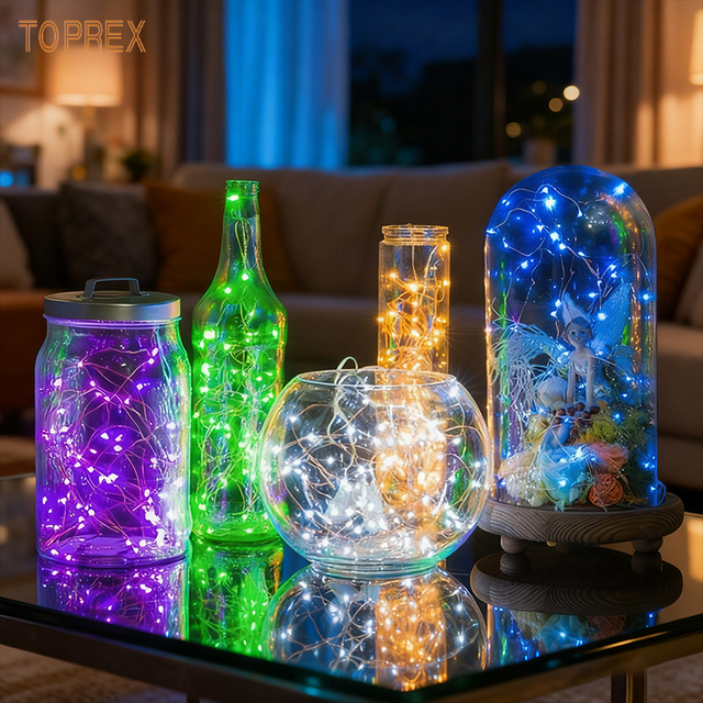 Led Fairy Lights Copper Wire String Holiday Outdoor Lamp Battery Operated Fairy Lights Tree Wedding Party Decoration Lamp