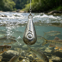 Plombs de pêche en fonte en forme de goutte d'eau 10g-200g, lestes en plomb pour la pêche en rivière et en mer, matériel de pêche en gros