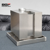 Nuovo Narghilè di Alta Qualità dal Design Moderno e Lussuoso in Acciaio Inox con Circolazione Automatica dell'Acqua e Effetto Cascata