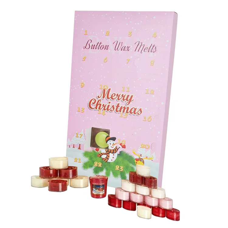 Fabrik benutzer definierte Parfüm Pappe Schokolade Box Kerze Santa Werkstatt Spielzeug Advents kalender für Kinder