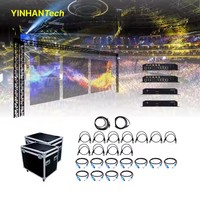 P3.91 Écran d'affichage LED transparent holographique 3D P3.9 Prix de l'affichage LED de la publicité d'intérieur flexible
