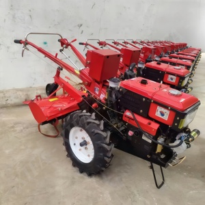 Tractor de Arrastre Manual Diésel con Múltiples Implementos Opcionales para Uso en Jardines y Campos de Cultivo - Product Image 3