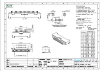 Connecteur ultra-plat de 1,25 mm pour équipement médical multimédia portable KR1258, type 4 murs, 2 à 30 broches
