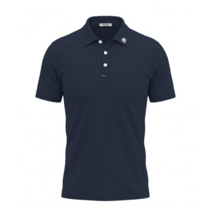 Handee Men'<b>s</b> Navy Short Sleeve Cotton Oxford <b>Polo</b> <b>Shirt</b> Solid Color Casual Style Breathable Embroidered Front Logo Regular Fit - Product Image 1