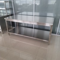 Table de travail professionnelle en acier inoxydable pour cuisines commerciales - Station de préparation alimentaire pour hôtels et restaurants - Revêtement de qualité alimentaire