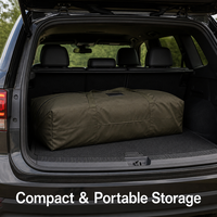 Tente de camping gonflable pour SUV, imperméable, en Oxford, grande, double couche, installation rapide