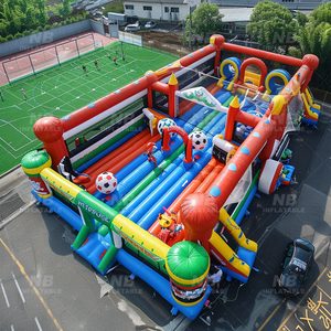 New Blessing Commercial PVC Inflatable Giant <b>Trampoline</b> Park CE Certified EN71 Compliant Outdoor Obstacle Course for 150 Family - Product Image 6