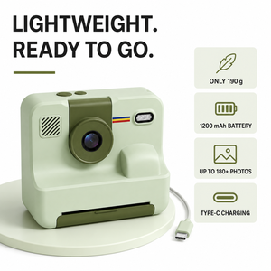 Appareil photo instantané pour enfants OEM en gros, écran 2,4 pouces, imprimante thermique sans encre 203 DPI, objectif rotatif, <span class=keywords><strong>mini</strong></span> appareil photo numérique jouet - Product Image 6