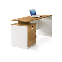 Bureau d'ordinateur moderne modulaire pivotant et extensible pour la maison/le bureau, style panneau en bois, mobilier pour personnel, école, hôpital, hôtel