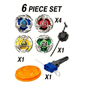 Ensemble de 4 gyroscopes de combat tactiques en métal 1:1 Pro X-Series avec lanceur de combat pour les jeux en <span class=keywords><strong>arène</strong></span> de tir - Product Image 1