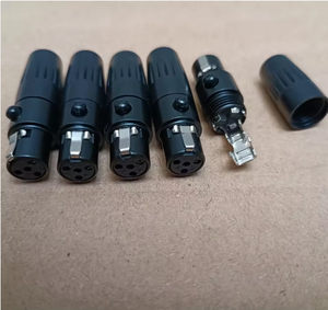 Conector <span class=keywords><strong>XLR</strong></span> <span class=keywords><strong>Mini</strong></span> de Carcasa Negra, 4 Pines, Hembra - Product Image 4
