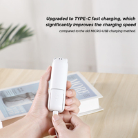 Kipas Mini Genggam 3 in 1 Portabel, Lucu, Dapat Dilipat, Dapat Dipakai, USB Rechargeable, Kipas Saku Kecil Imut Dengan Power Bank