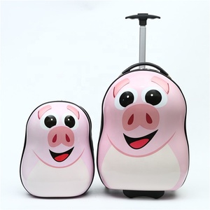 2020 étui rigide à la mode conception douce animal <span class=keywords><strong>dessin</strong></span> animé impression 2 pièces ensemble enfants valise - Product Image 5