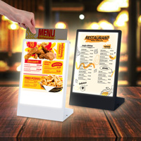 Boîte lumineuse publicitaire LED rechargeable en forme de L A5 Kejea pour restaurant, bar, café, support d'affichage de menu de table