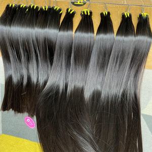 Pelo vietnamita crudo al por mayor diferentes tipos de cabello humano teje la cutícula alineada hueso chino recto paquetes de cabello humano - Product Image 4