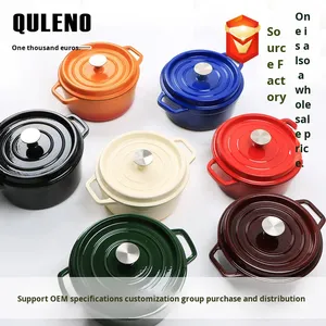 Olla <span class=keywords><strong>para</strong></span> Sopa de <span class=keywords><strong>Hierro</strong></span> Fundido, Doble Asa, Juego de Utensilios de Cocina, Estilo Chino, Universal, Ecológica, Admite Personalización - Product Image 2