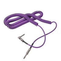Nouveau câble audio et vidéo extensible à ressort, adaptateur d'enregistrement guitare OEM couleur TS mono à angle droit, vente chaude