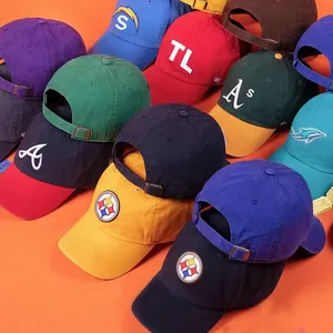 Topi Katun Bordir Uniseks Grosir Topi Ayah Logo Kustom Topi Olahraga Bisbol untuk Wanita