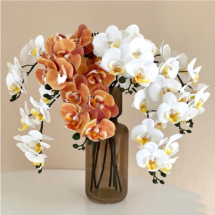 Fábrica atacado cores diferentes colorido artificial real toque látex phalaenopsis Borboleta orquídea flores