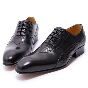 Handmade YSMARKET Men's Genuine Leather Lace-Up Oxford Shoes Custom Business Casual <b>Dress</b> Wedding Banquets Solid Pattern Autumn - Product Image 2