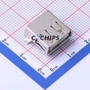 904-232A2032S10100 USB Connector SMD Connector ( Connector Type: Type-A )( Protocol Standard: USB 2.0 )( Gender: Female ) - Product Image 1