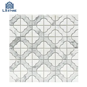 Classic White Calacatta Hexagon Mosaic Shape White Marble Mosaic Tile New Design For Bathroom Kitchen Backsplash Mosaic