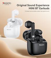 Écouteurs intra-auriculaires Yesido BT6.0 HD Calls, ultra faible latence, écouteurs BT mini sans fil, TWS48