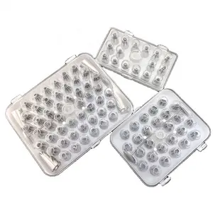 17/29/51 PCS Cookie Decorating Kit Cake Decorating Tips for Cupcakes Cookies Transparent Plastic Box Package