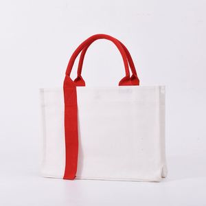 Custom Large Solid Cotton <b>Canvas</b> <b>Shopper</b> Tote Black White Women's Shoulder <b>Bags</b> - Product Image 3
