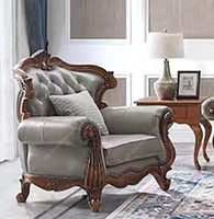 Ensemble de canapés modulaires de style villa américaine simplifiée, en cuir pleine fleur, finition brillante huilée-cire, pour salon, avec fonction massage