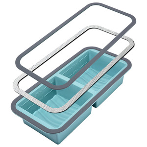 Silicone Food <b>Storage</b> Boxes 2 3 4 Compartment With Lids Divided Molds Freezer <b>Containers</b> Freshness Preserving Baking Camping Use - Product Image 2
