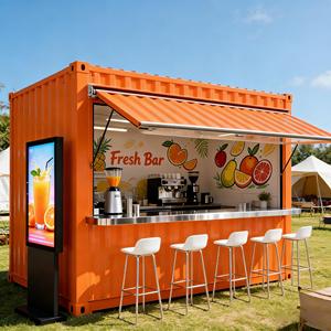 Offre Spéciale : Maison Mobile Préfabriquée de 3 mètres, Conteneur Aménagé, Kiosque <span class=keywords><strong>Extérieur</strong></span> pour Hôtel, Café, Stand Alimentaire, Magasin de Thé au Lait, Bar à Domicile - Product Image 4
