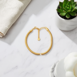 Bracciale Angelina in Acciaio Inossidabile Placcato Oro, Gioiello alla Moda per Donna, Accessorio Trendy - Product Image 2