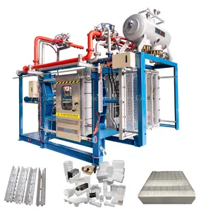 Moldagem de paletes em forma de espuma de poliestireno expandido nova máquina EPS do fabricante com componentes do núcleo do PLC do motor da bomba aprovados pela CE