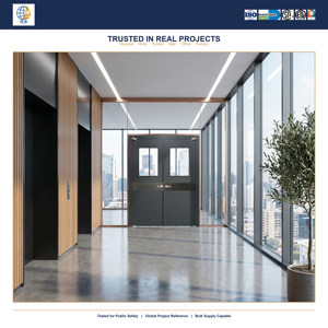 Porte commerciale pleine hauteur avec panneau de vision anthracite pour entrée de <span class=keywords><strong>gratte</strong></span>-<span class=keywords><strong>ciel</strong></span>, taille personnalisée, usine chinoise - Product Image 5