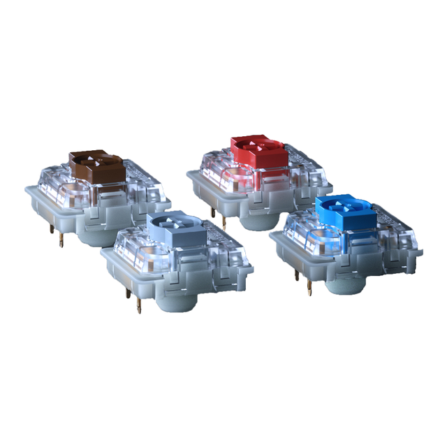 GATERON Low Profile 2.0 Switch KS-33 3 Pin Blue Red Brown Silver Customized DIY Hot Swap Mechanical Keyboard Switch