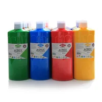 Xinbowen Vendita Calda Non-tossico 19 Colori Bottiglia di Plastica 500ml Colorato Vernice Acrilica All'ingrosso Artista Vernice Acrilica