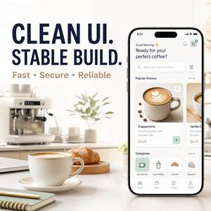Développement d'une application de commande personnalisée pour café et boutique de café, compatible iOS et Android, avec affichage du menu, paiement en ligne et système de carte de fidélité - Product Image 4