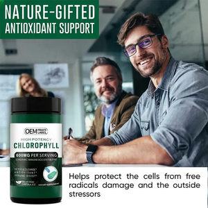 Wholesale OEM Chlorophyll Capsule Green Superfood Sodium Copper Chlorophyllin Sodium Copper Chlorophyll Capsules With Alfalfa - Product Image 3