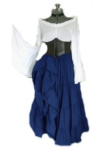 MS Halloween Female Medieval Cosplay Costume Girls Gothic Vintage Victorian Carnival Long Sleeve Pleated Skinny Dress - Product Image 5
