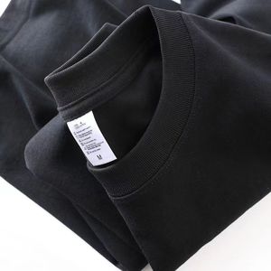 2026 <b>White</b> Black Drop Shoulder Regular Fit Jersey <b>Tee</b> Shirt Men S-2XL Custom 100% Cotton Digital Printing with Pattern Letter - Product Image 3